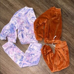 Tie-Dye swirl and Rust Lounge Sets 4T